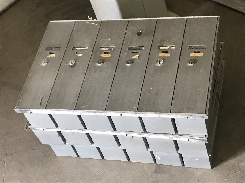 Lot Of Apartment Complex Mail Boxes