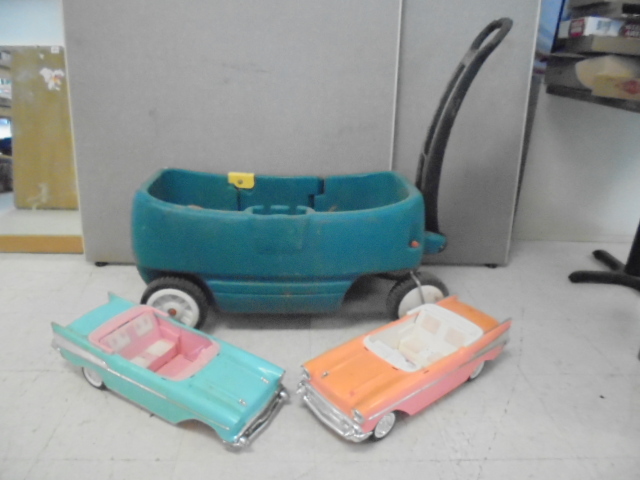 Childs Wagon and Toy Cars