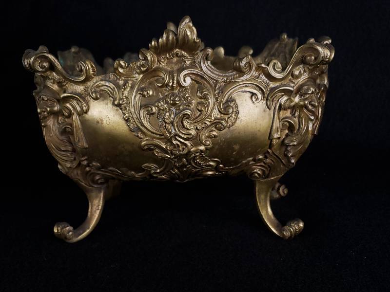 Antonio Pandiani Bronze Footed Figural Sculpture
