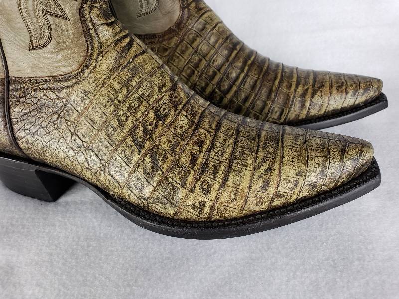 Mens Lucchese Cayman Alligator Cowboy Boots