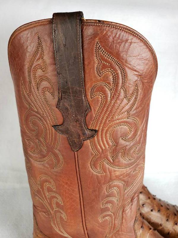Mens Stallion Boot Company Full Quill Ostrich Cowboy Boots
