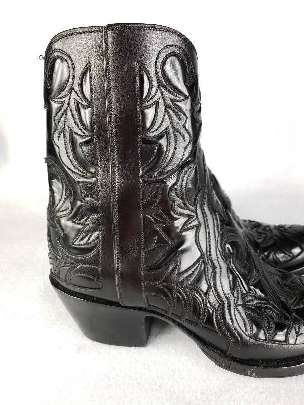 Ladies Back at the Ranch Brand Black Leather Cowboy Boots