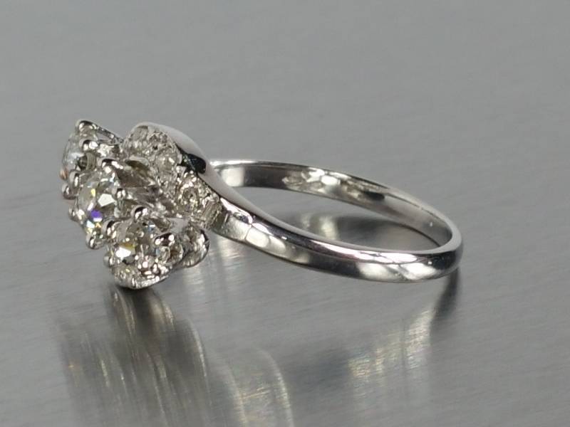 .75 Carat Diamond Estate Ring in 14k White Gold