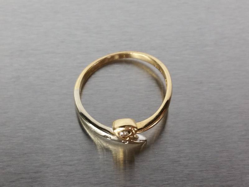 Diamond Two-toned 14k Gold Designer Ring