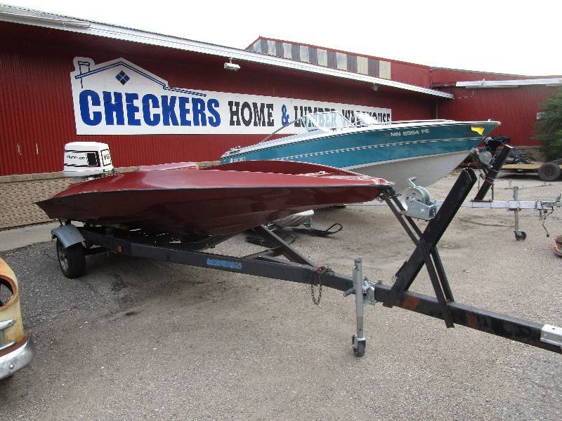 lot 2 image: 1977 17 HYDRO STREAM VARMINT BOAT WITH JOHNSON 150 GT V6 MOTOR AND POWER LIFT (TRAILER NOT INCLUDED)