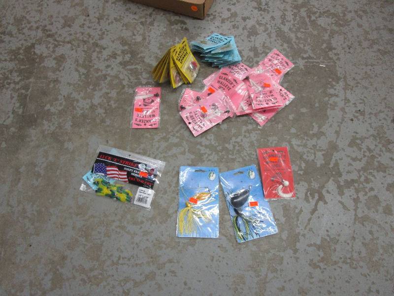 lot 169 image: 12 jigs, 24 Spinners, Bait and More