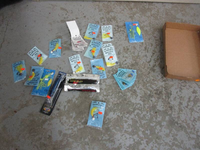 lot 133 image: Never Used 12 Jigs, 24 Spinners, Fish Bait, Bobbers and  1 12 Sardine Bunker TS Mega Minnow