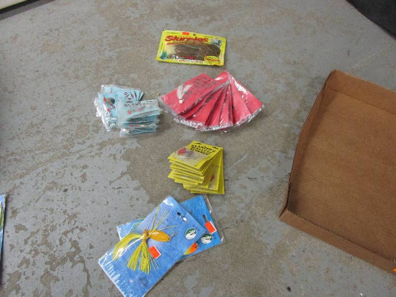 lot 173 image: 12 jigs, 24 Spinners, Bait and More