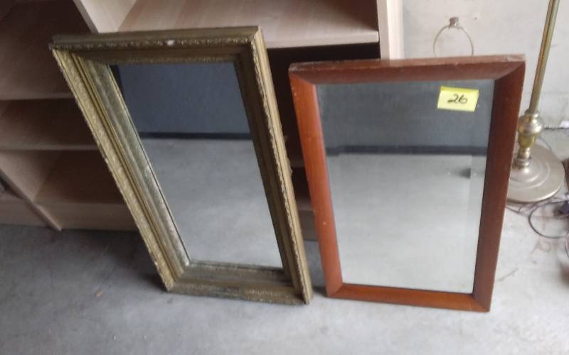 2-Old Framed Mirrors 18x34
