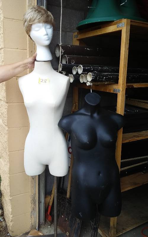 Mannequin, Body Hanger, Head & Wig