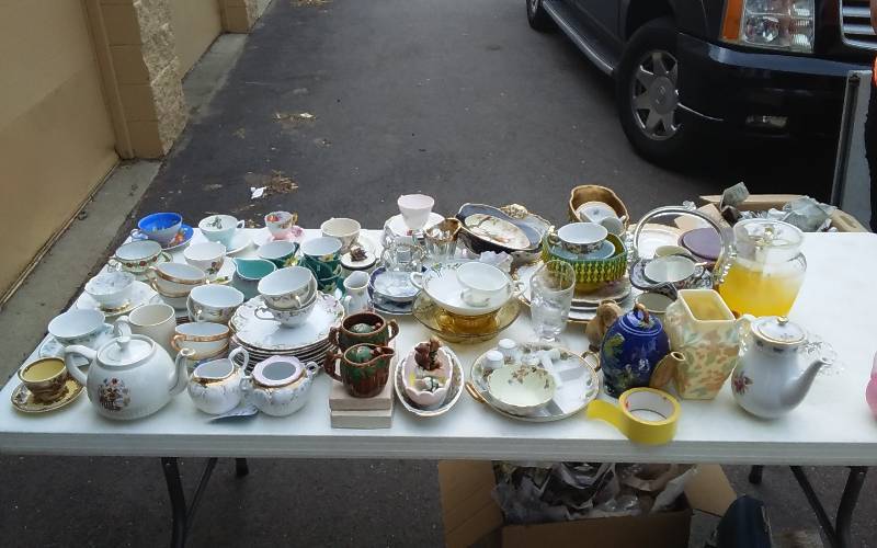 Large Lot Of Glassware, Tea Cups, Saucers, Tea Pots, Cream & Sugars, (Noritake, Bone China, England, Bavaria)