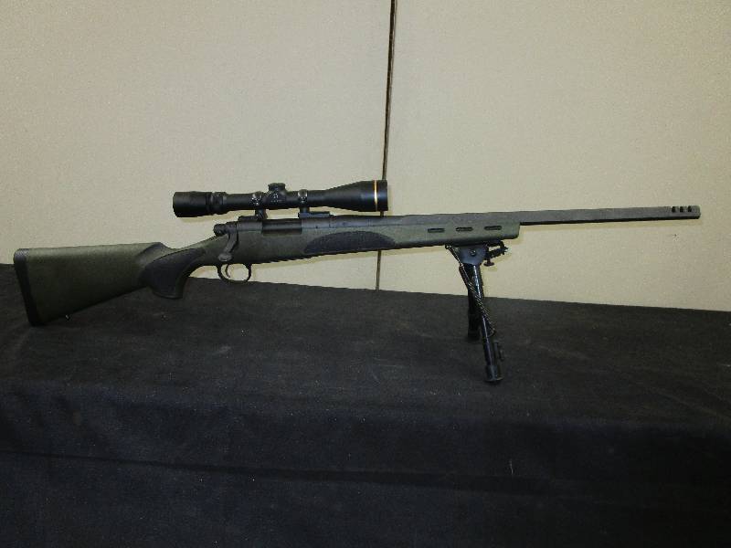 lot 1 image: REMINGTON MODEL 700 VTR 308 CAL RIFLE WITH LEUPOLD VX-111 3.5-10 X40MM WITH FOLD UP ADJUSTABLE BIPOD