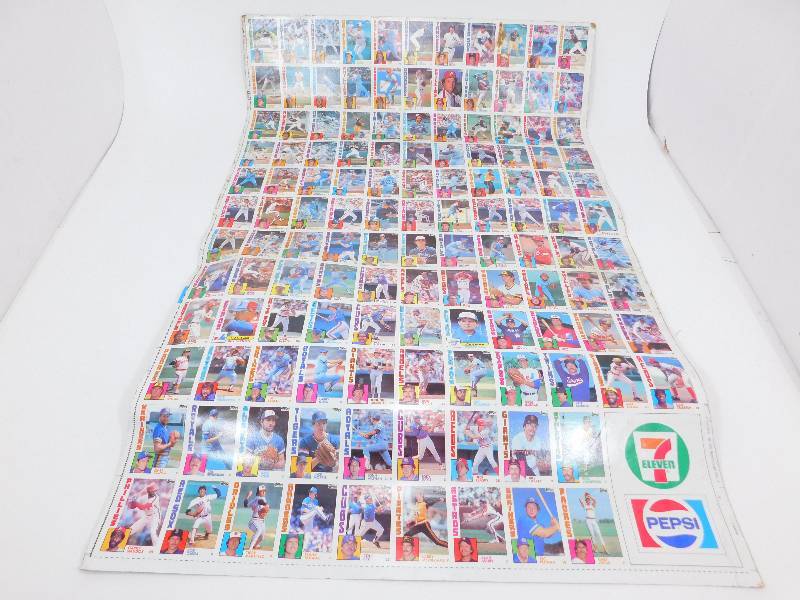 lot 10 image: Uncut Board Sheet Of Pro Baseball Players
