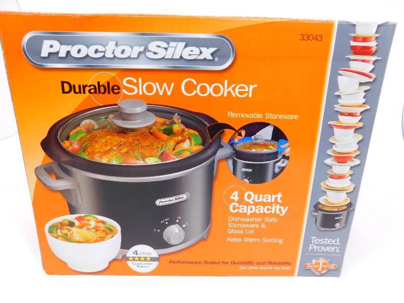 lot 24 image: Proctor Silex Durable Electric Slow Cooker     Model 33043