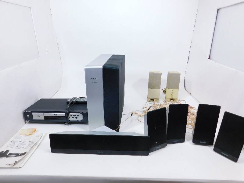 lot 56 image: Philips  Home Theater System & Magnavox  DVD  & Computer Speakers