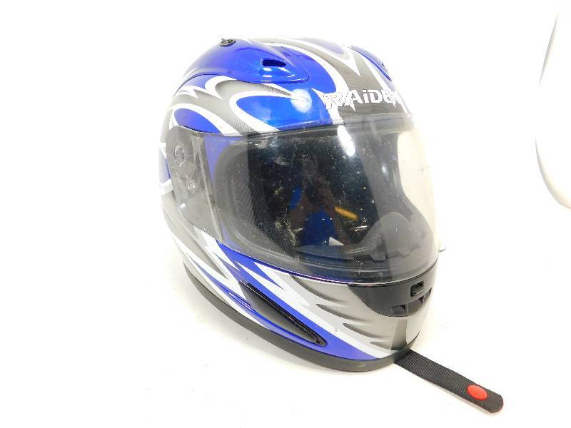 lot 86 image: Raider Blue Full Face Helmet