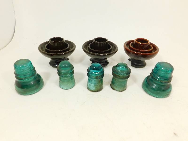 lot 119 image: Vintage Antique Glass Insulators