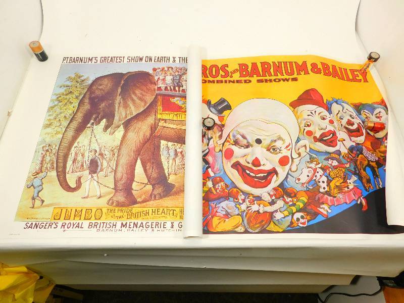 lot 121 image: P.T. Barnums Greatest Show On Earth & The Great London Circus & Ringling Bros. and Barnum & Bailey Posters