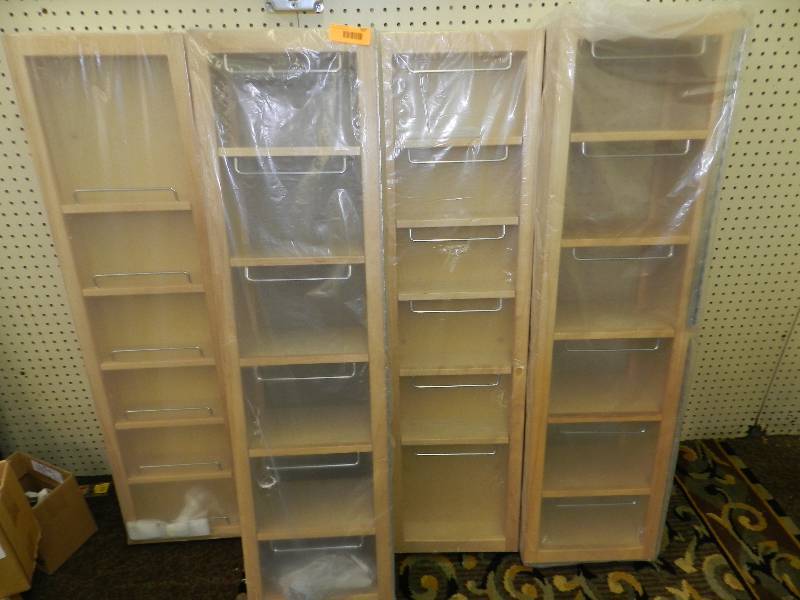 lot 507 image: FOUR SHELVING UNITS, NEW IN PLASTIC