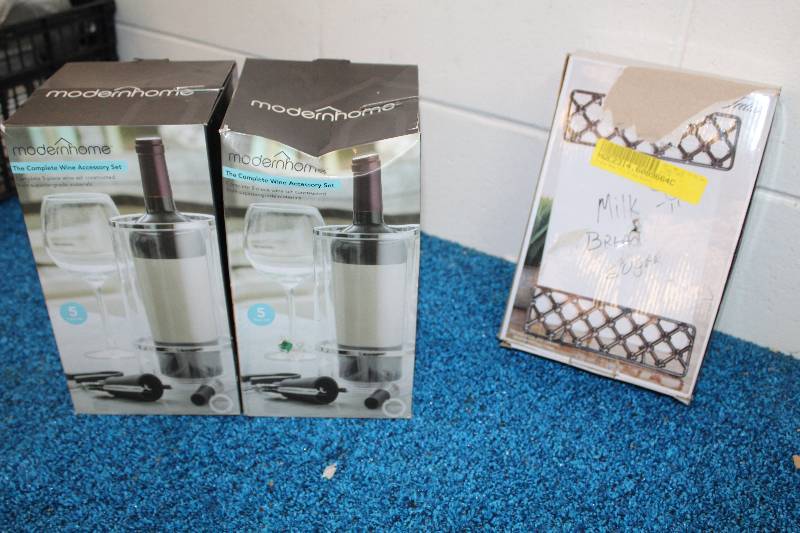 lot 87 image: Lot of (3) Modern Home Wine Accesory Sets
