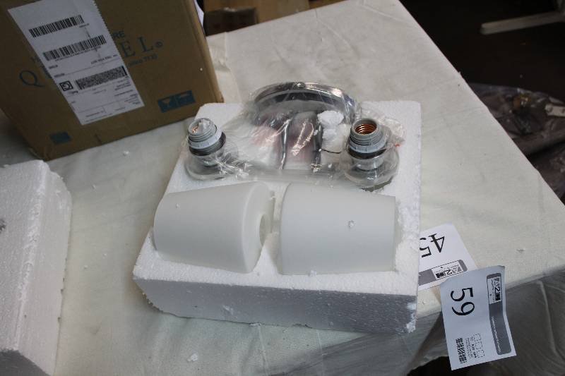 lot 52 image: 2-Lamp Wall Sconce