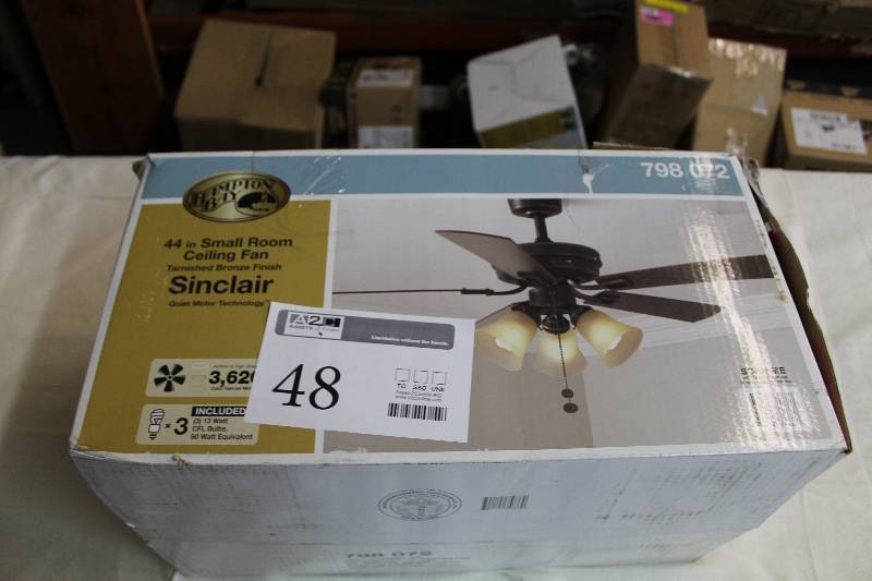 lot 48 image: Hampton Bay Sinclair 44in. Small Room Ceiling Fan