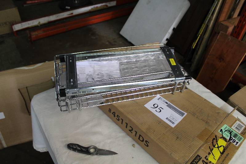 lot 95 image: Closet Organizer Pull-out Wire Tray Set