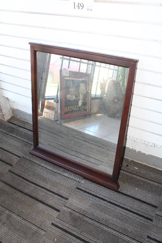 lot 149 image: Wood Framed Wall Mirror