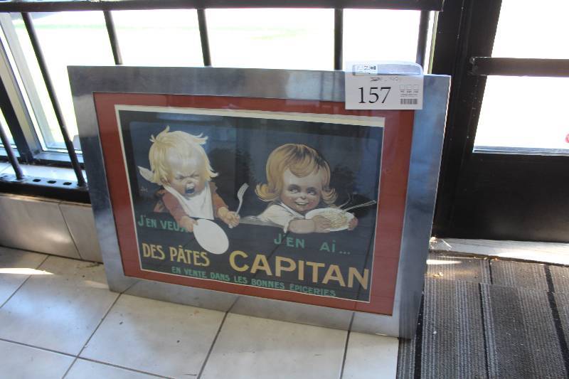lot 157 image: Capitan Framed Matted Wall Art