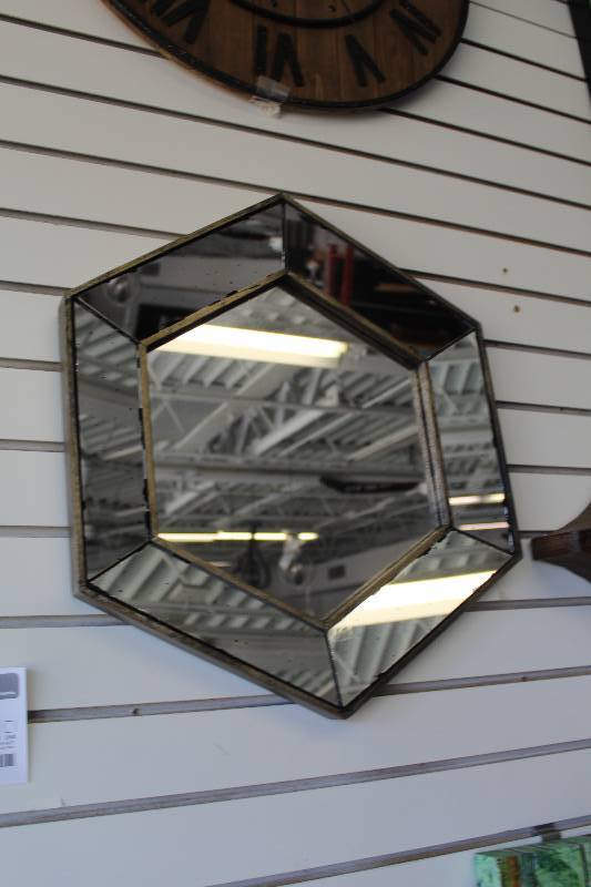 lot 139 image: Hexagon Wall Mirror