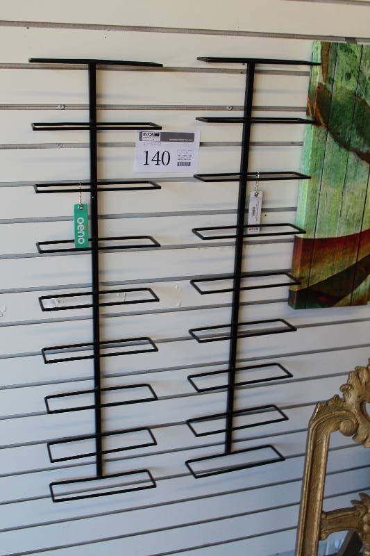 lot 140 image: Lot of (2) Wine Ledge Wall Racks