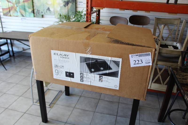 lot 223 image: Schock Elkay Dual Mount Double Bowl Premium Quartz Kitchen Sink