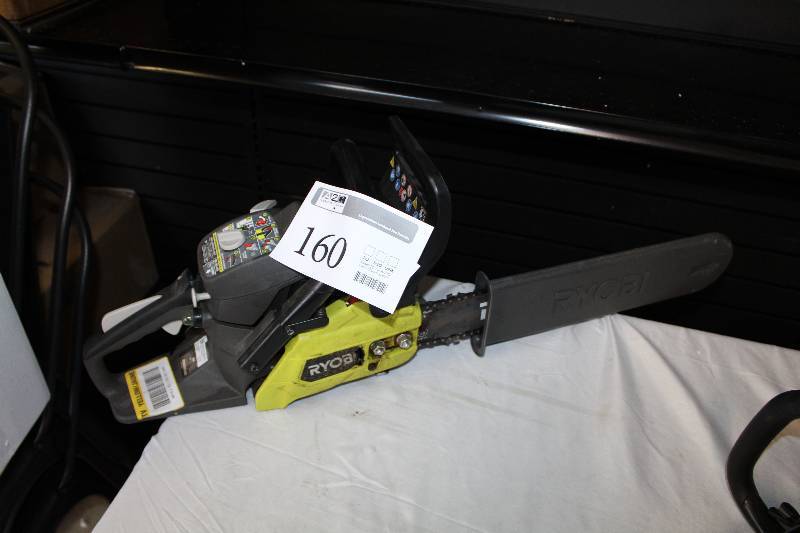 lot 160 image: Ryobi RY3714 14in. Chainsaw w Blade Case