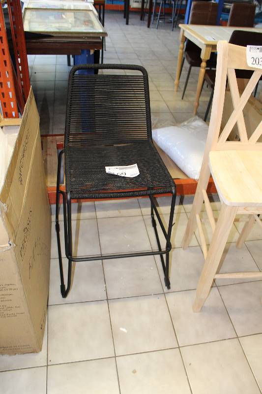 lot 169 image: Metal Dining Chair w Fabric Mesh Seat, Back
