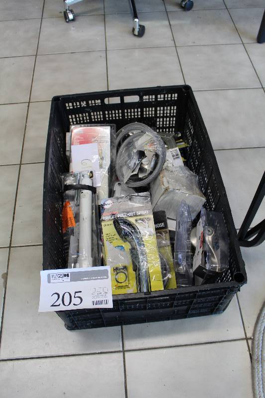 lot 205 image: Danco Universal Faucet Pull-Out Spray, Faucet Sprayer, Kwikset Bed & Bath Door Set, Defender Lock & Door Reinforcer