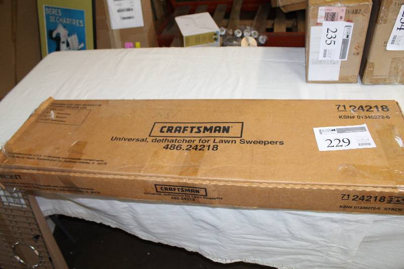 lot 229 image: Craftsman Lawm Sweeper Universal Dethatcher