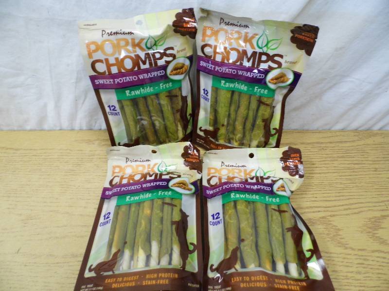 lot 24 image: Lot of 4 Packs Pork Chomps
