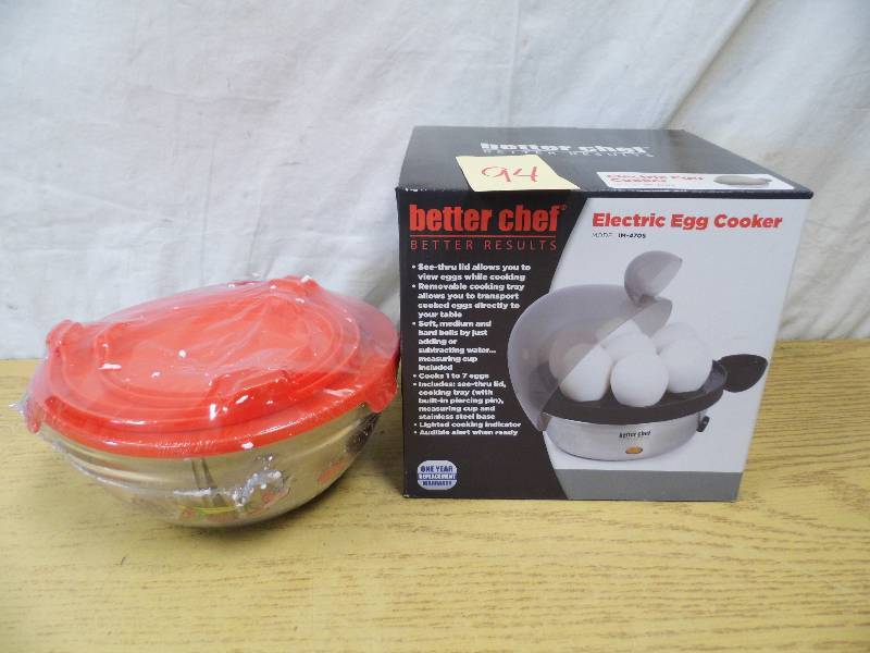 lot 94 image: Better Chef Electric Egg Cooker - Glass Bowl Set