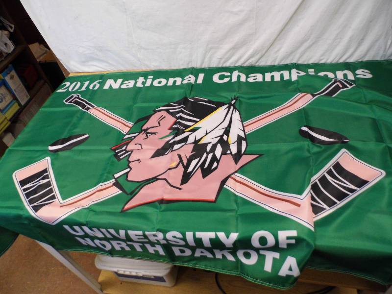 lot 103 image: 2016 National Champ UND Hockey Flag