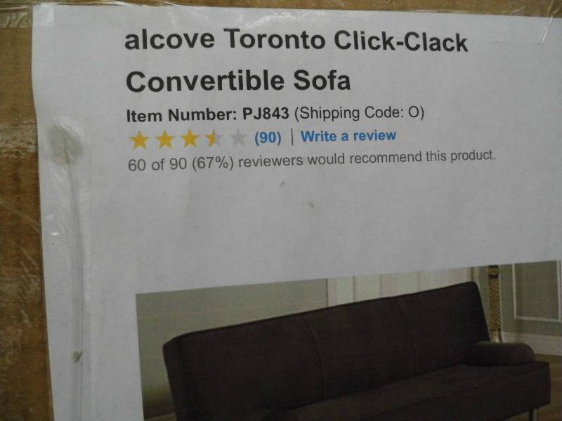 lot 126 image: Alcove Convertible Click-Clack Sofa