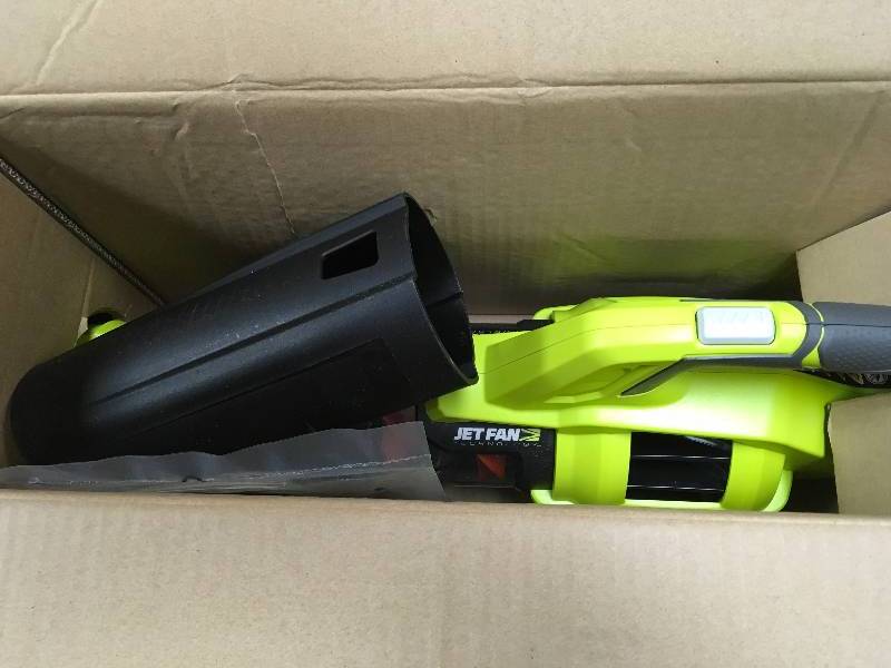 RYOBI 110 MPH 480 CFM Variable-Speed Turbo 40-Volt Lithium-ion Cordless Jet Fan Leaf Blower - Battery and Charger Not Included not used