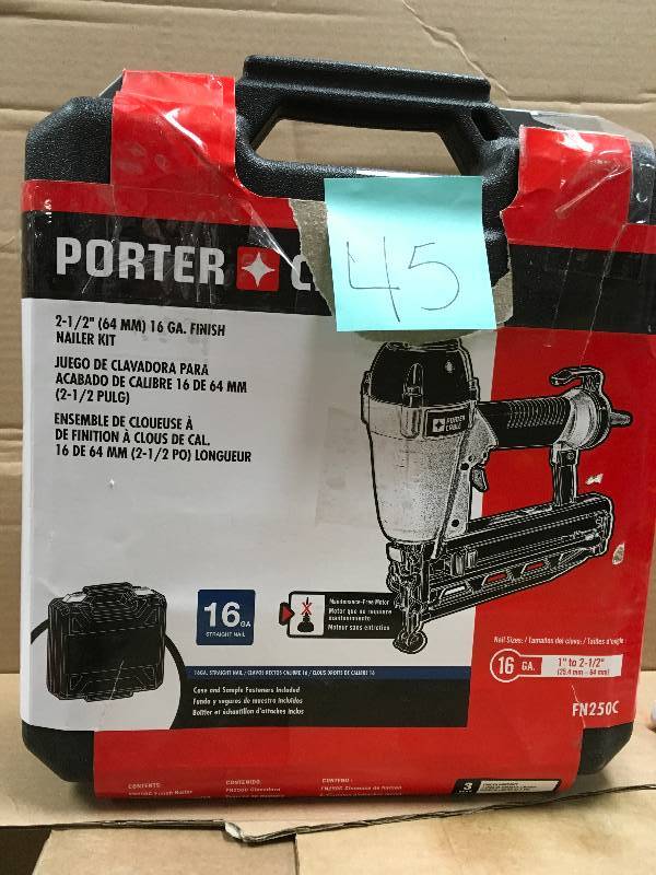 PORTER CABLE Pneumatic 16-Gauge 2-12 in. Nailer Kit