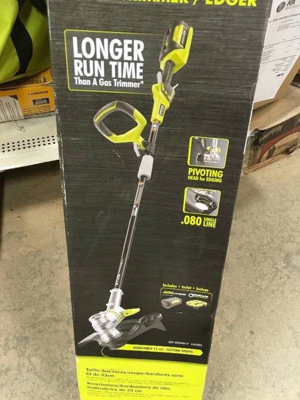 RYOBI 40-Volt Lithium-Ion Cordless Attachment Capable String Trimmer - 2.6 Ah Battery and Charger Included in working conditions