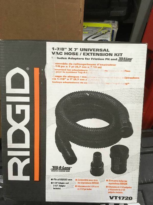 RIDGID 1-14 in. - 1-78 in. x 7 ft. Tug-A-Long Vacuum Hose for RIDGID Wet Dry Vacs