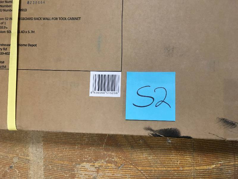 Husky 52 in. Pegboard Back Wall for Tool Cabinet, Black New