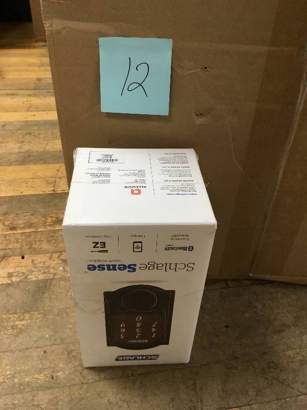 lot 12 image: SCHLAGE  Camelot Aged Bronze Sense Smart Lock New