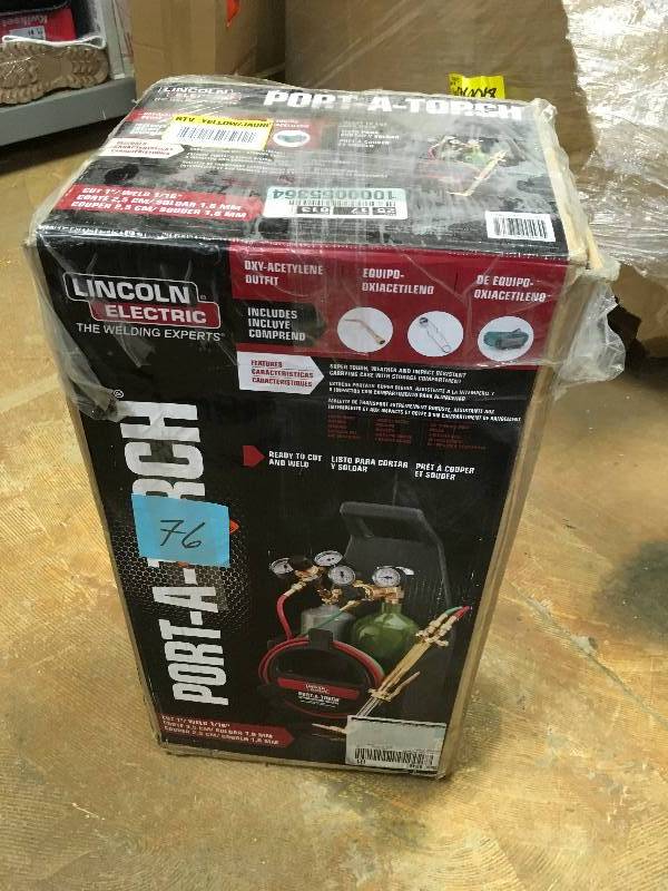 LINCOLN ELECTRIC Port-A-Torch Kit  USED NOT TESTED tank are empty
