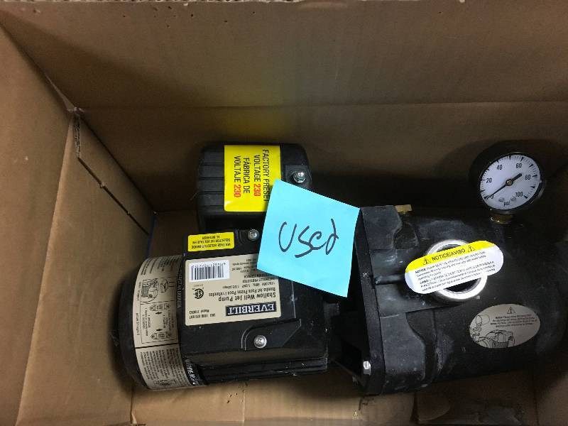 EVERBILT 12 HP Shallow Well Jet Pump used in good conditions