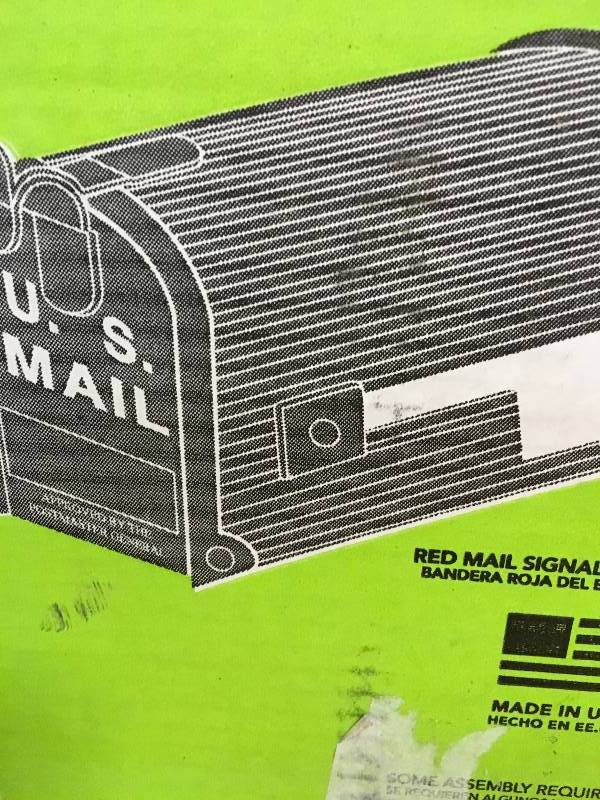 Gibraltar Standard Steel Ribbed Post-Mount Mailbox in Grey in good conditions
