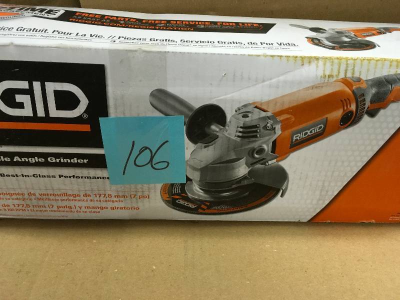 RIDGID 15 Amp Corded 7 in. Twist Handle Angle Grinder  USED in working conditions